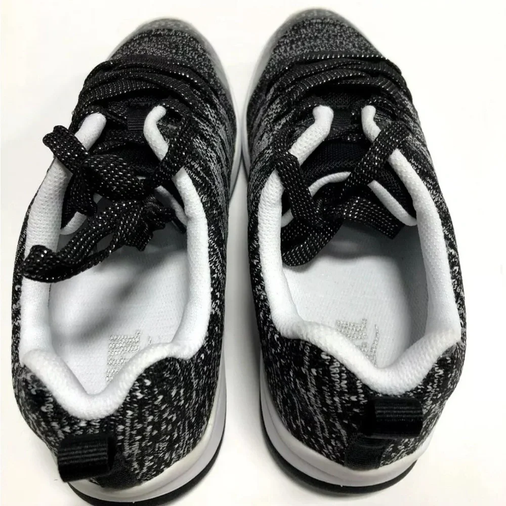 Drew, Galaxy Sneaker Black/White Knit Shoes, Womens Size 5.5 M